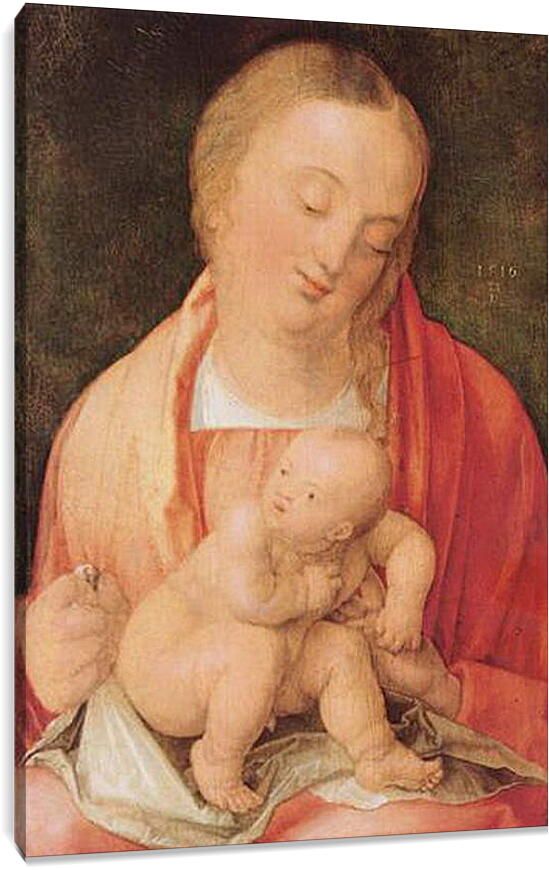 Постер и плакат - Maria mit dem hockenden Kind. Мадонна с младенцем. Альбрехт Дюрер