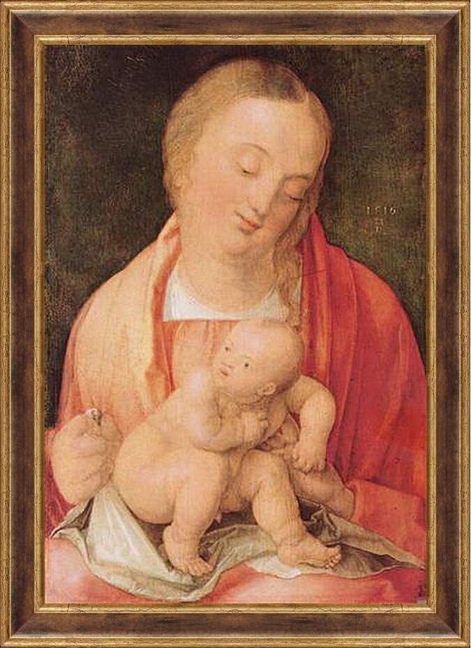 Картина в раме - Maria mit dem hockenden Kind. Мадонна с младенцем. Альбрехт Дюрер