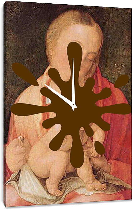 Часы картина - Maria mit dem hockenden Kind. Мадонна с младенцем. Альбрехт Дюрер