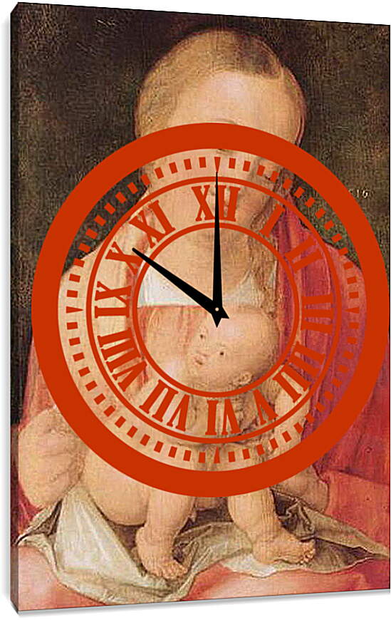 Часы картина - Maria mit dem hockenden Kind. Мадонна с младенцем. Альбрехт Дюрер