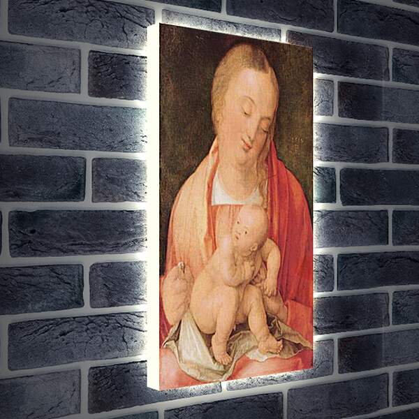 Лайтбокс световая панель - Maria mit dem hockenden Kind. Мадонна с младенцем. Альбрехт Дюрер