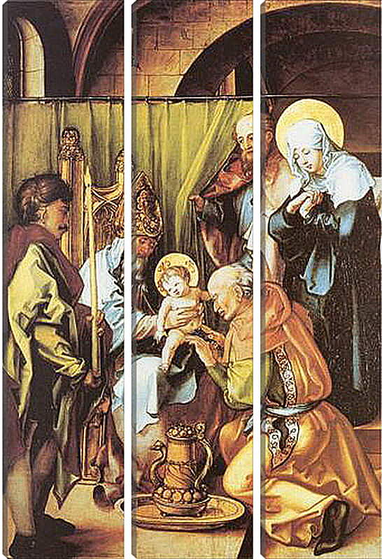 Модульная картина - Die sieben Schmerzen Maria, Mitteltafel (Beschneidung Christi). Обрезание Христа. Альбрехт Дюрер