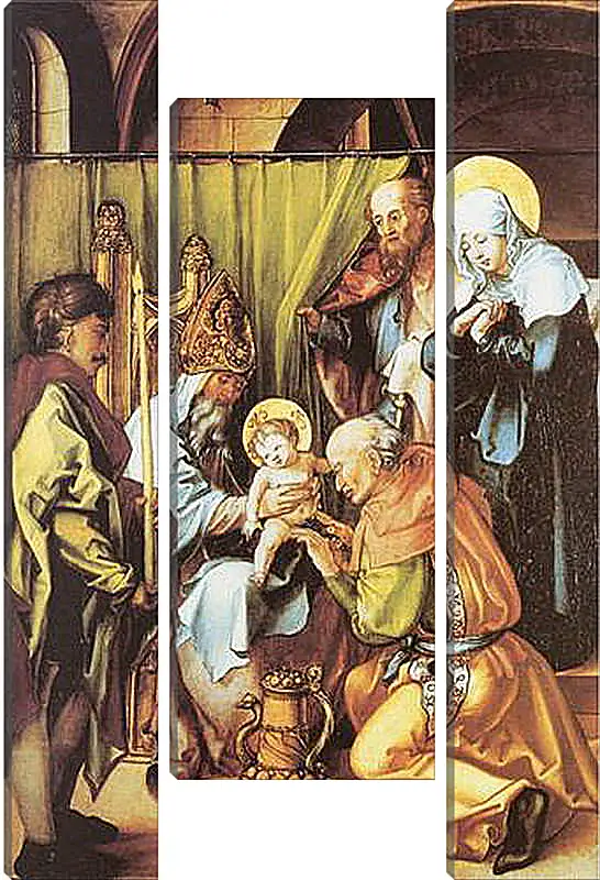 Модульная картина - Die sieben Schmerzen Maria, Mitteltafel (Beschneidung Christi). Обрезание Христа. Альбрехт Дюрер