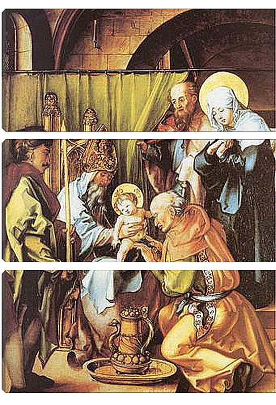 Модульная картина - Die sieben Schmerzen Maria, Mitteltafel (Beschneidung Christi). Обрезание Христа. Альбрехт Дюрер
