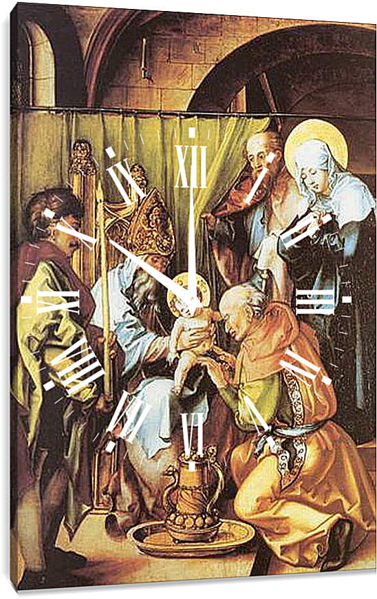 Часы картина - Die sieben Schmerzen Maria, Mitteltafel (Beschneidung Christi). Обрезание Христа. Альбрехт Дюрер