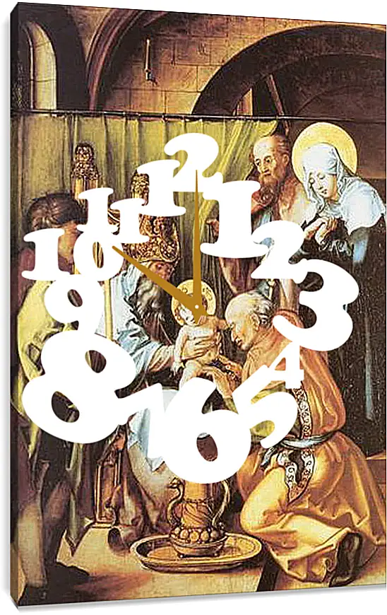Часы картина - Die sieben Schmerzen Maria, Mitteltafel (Beschneidung Christi). Обрезание Христа. Альбрехт Дюрер