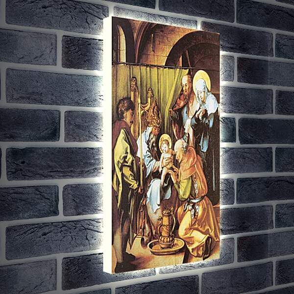 Лайтбокс световая панель - Die sieben Schmerzen Maria, Mitteltafel (Beschneidung Christi). Обрезание Христа. Альбрехт Дюрер