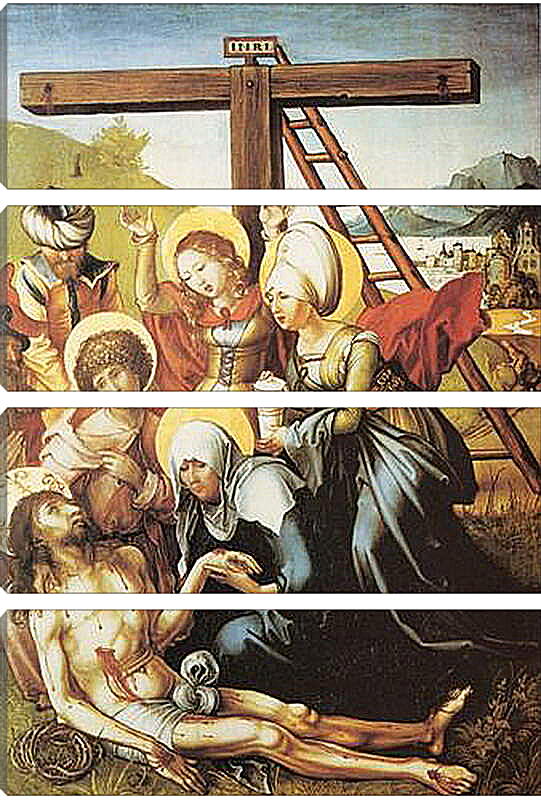 Модульная картина - Die sieben Schmerzen Maria, Mitteltafel (die Beweinung Christi). Оплакивание Христа. Альбрехт Дюрер