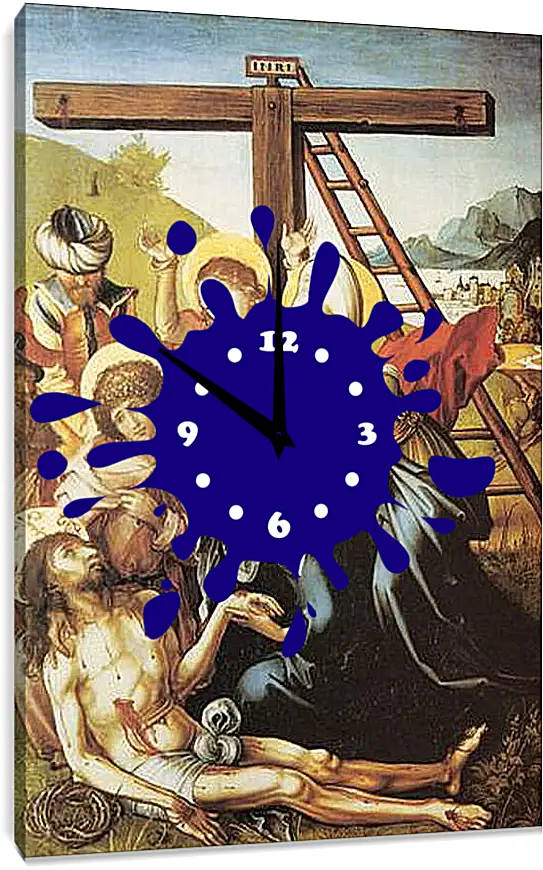 Часы картина - Die sieben Schmerzen Maria, Mitteltafel (die Beweinung Christi). Оплакивание Христа. Альбрехт Дюрер