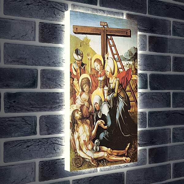 Лайтбокс световая панель - Die sieben Schmerzen Maria, Mitteltafel (die Beweinung Christi). Оплакивание Христа. Альбрехт Дюрер
