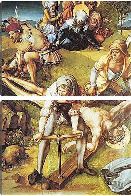 Модульная картина - Die sieben Schmerzen Maria, Mitteltafel (die Kreuzannagelung). Альбрехт Дюрер