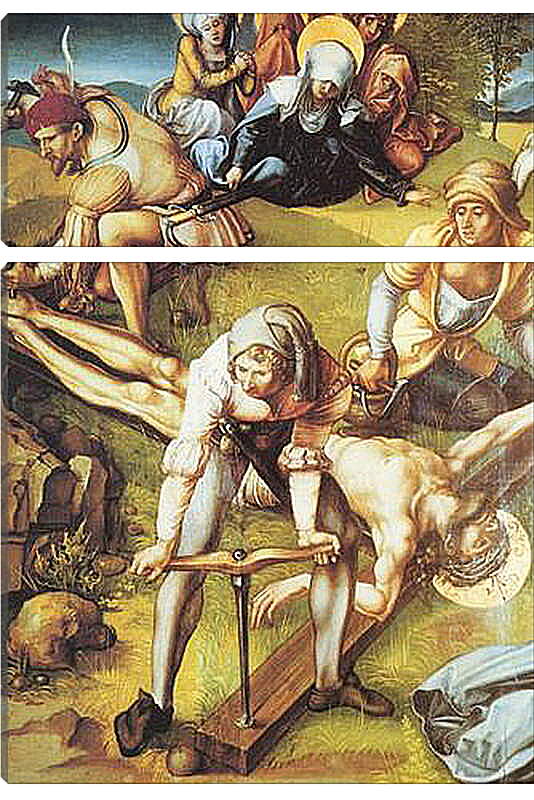 Модульная картина - Die sieben Schmerzen Maria, Mitteltafel (die Kreuzannagelung). Альбрехт Дюрер