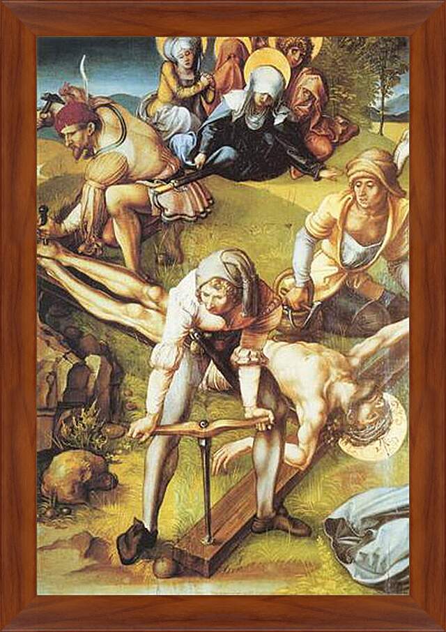 Картина в раме - Die sieben Schmerzen Maria, Mitteltafel (die Kreuzannagelung). Альбрехт Дюрер