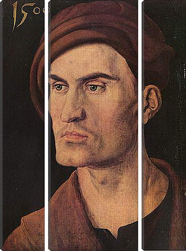 Модульная картина - Portraet eines jungen Mannes. Портрет молодого человека. Альбрехт Дюрер