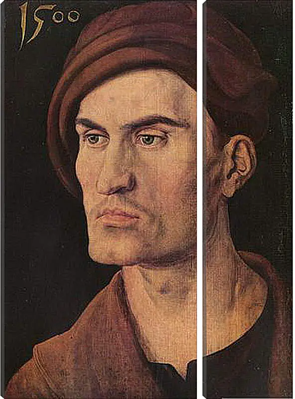 Модульная картина - Portraet eines jungen Mannes. Портрет молодого человека. Альбрехт Дюрер