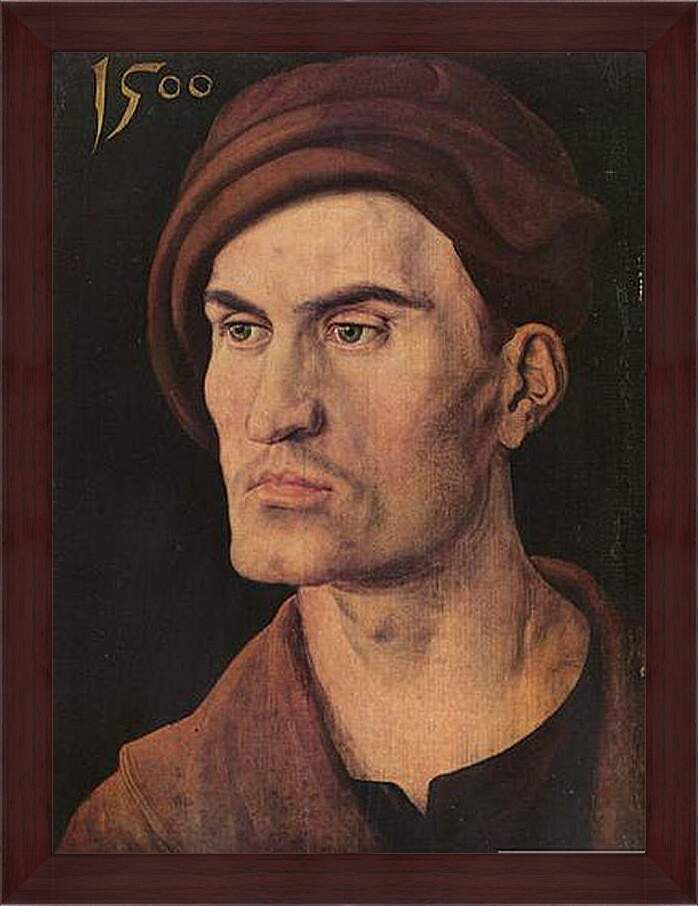 Картина в раме - Portraet eines jungen Mannes. Портрет молодого человека. Альбрехт Дюрер