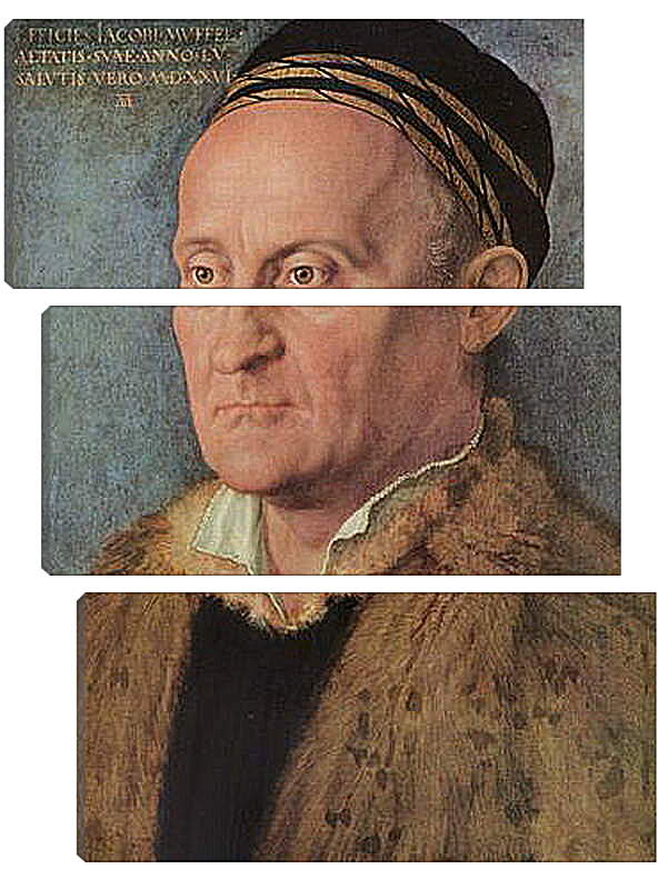 Модульная картина - Portraet des Jacob Muffel. Портрет Якоба Муффеля. Альбрехт Дюрер