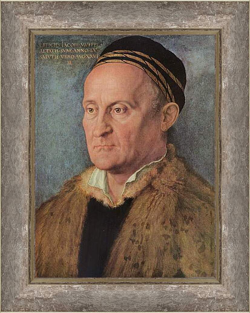Картина в раме - Portraet des Jacob Muffel. Портрет Якоба Муффеля. Альбрехт Дюрер