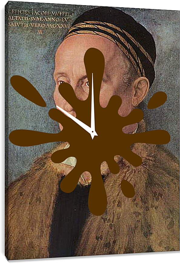 Часы картина - Portraet des Jacob Muffel. Портрет Якоба Муффеля. Альбрехт Дюрер