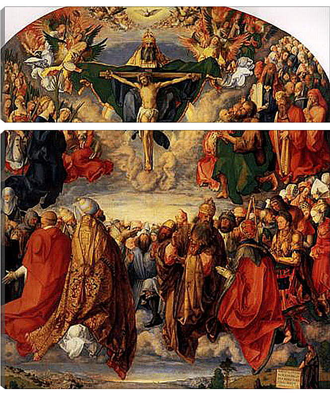 Модульная картина - Adoration of the Trinity. Поклонение Святой Троице. Альбрехт Дюрер