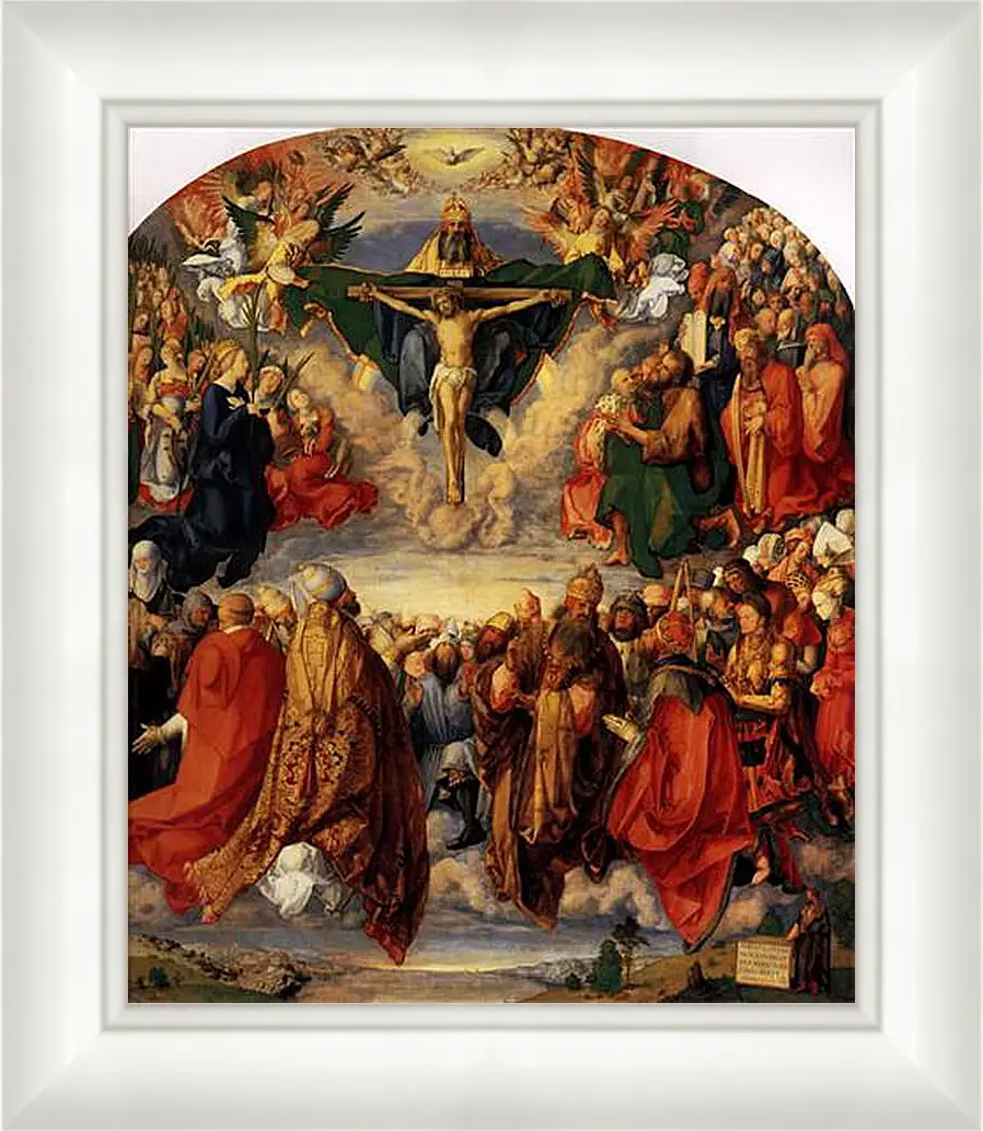 Картина в раме - Adoration of the Trinity. Поклонение Святой Троице. Альбрехт Дюрер