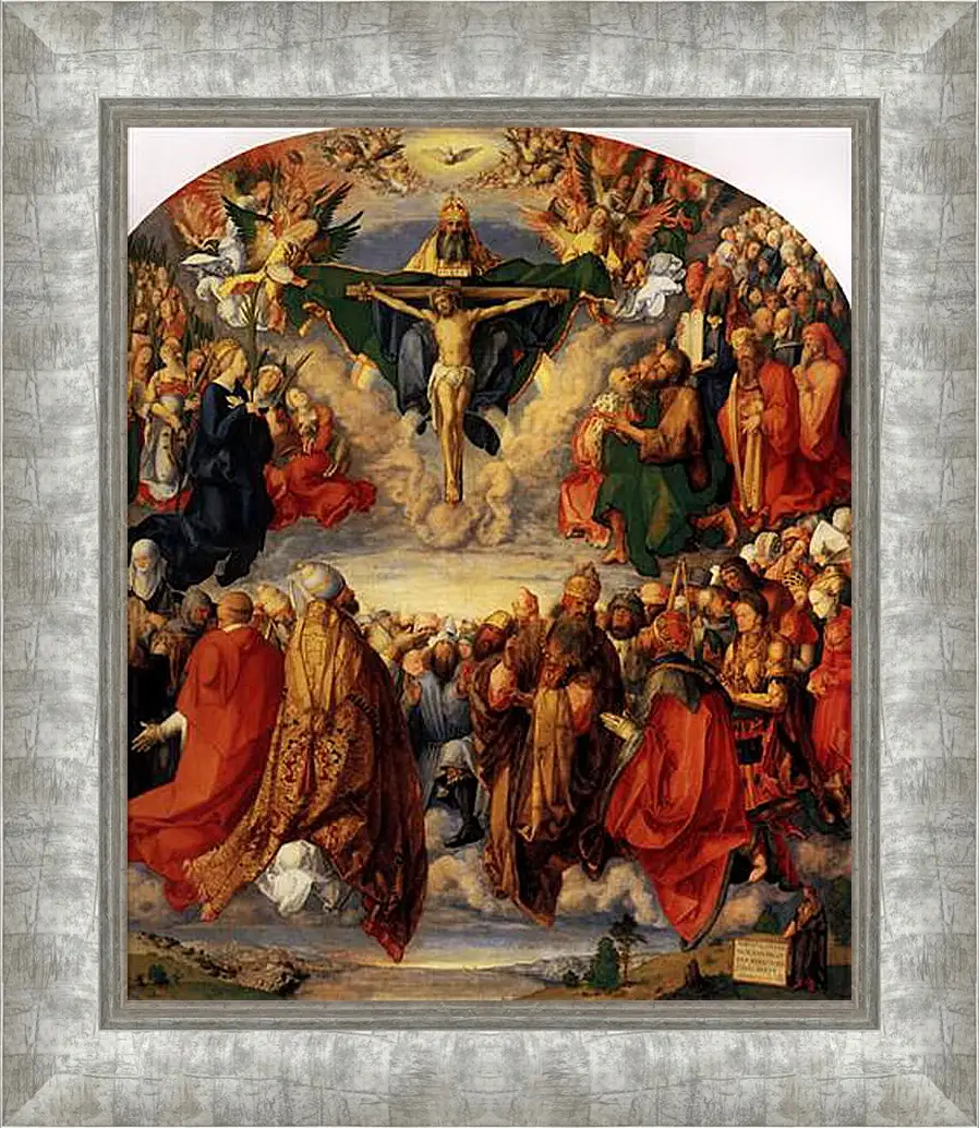 Картина в раме - Adoration of the Trinity. Поклонение Святой Троице. Альбрехт Дюрер