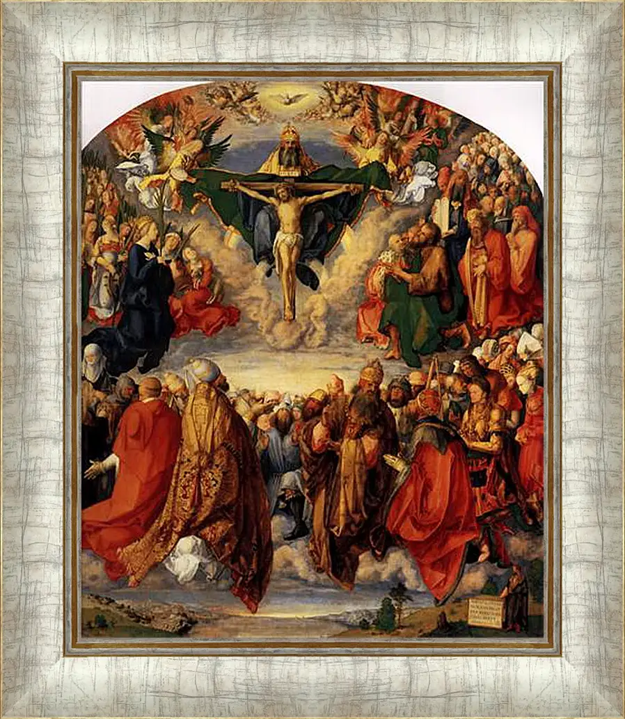 Картина в раме - Adoration of the Trinity. Поклонение Святой Троице. Альбрехт Дюрер