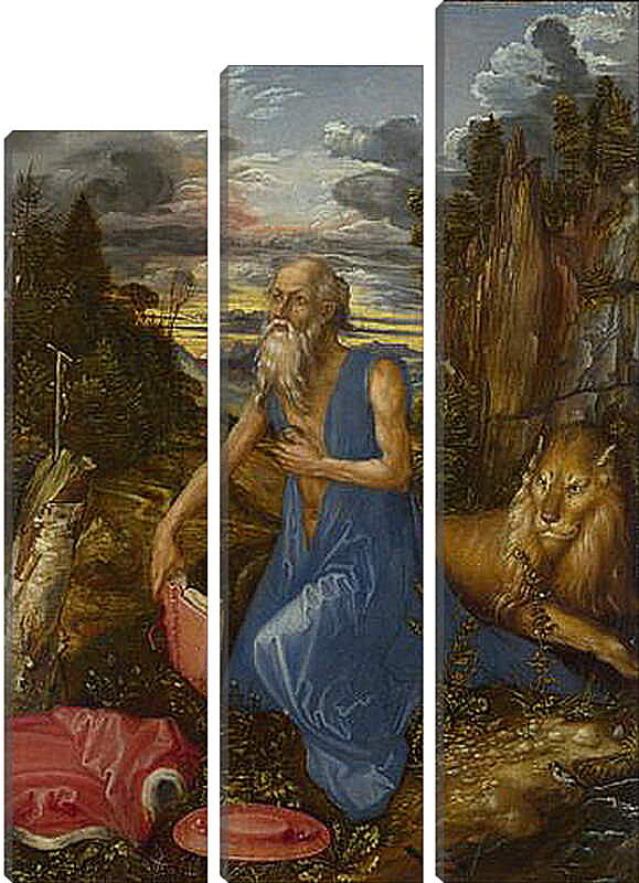 Модульная картина - Saint Jerome. Святой Иероним в пустыне. Альбрехт Дюрер