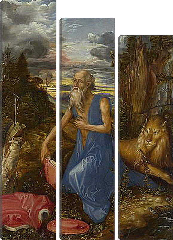 Модульная картина - Saint Jerome. Святой Иероним в пустыне. Альбрехт Дюрер