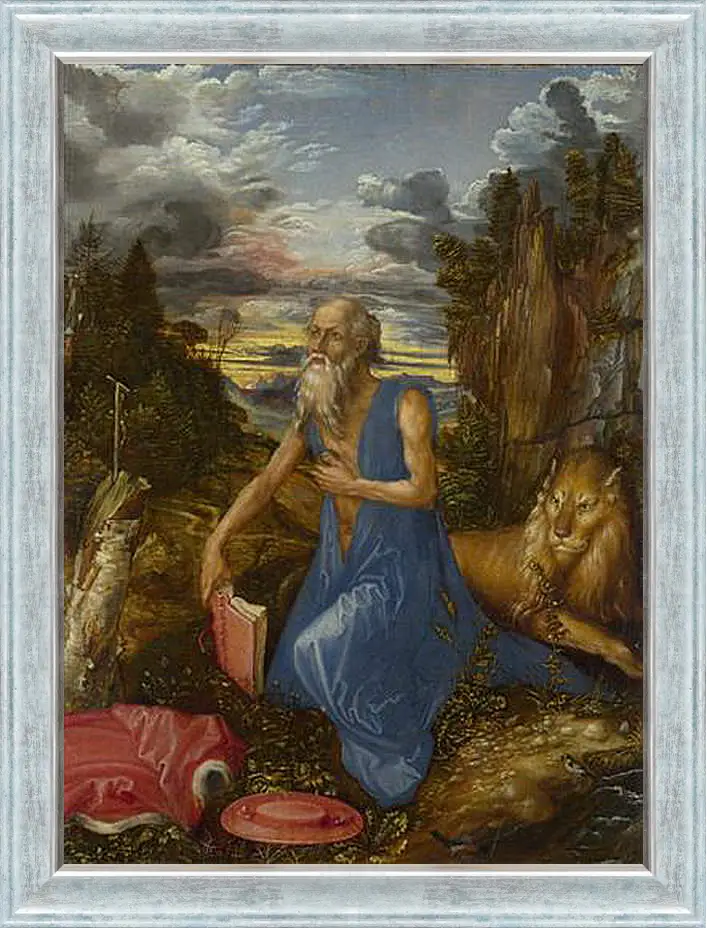 Картина в раме - Saint Jerome. Святой Иероним в пустыне. Альбрехт Дюрер