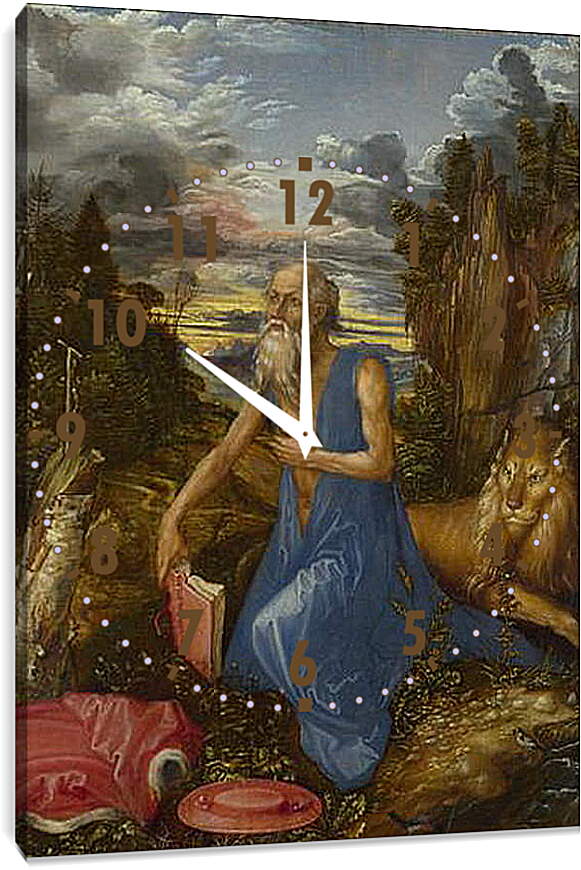 Часы картина - Saint Jerome. Святой Иероним в пустыне. Альбрехт Дюрер