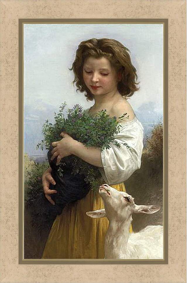 Картина в раме - Little Esmeralda - Маленькая Эсмеральда. Адольф Вильям Бугро