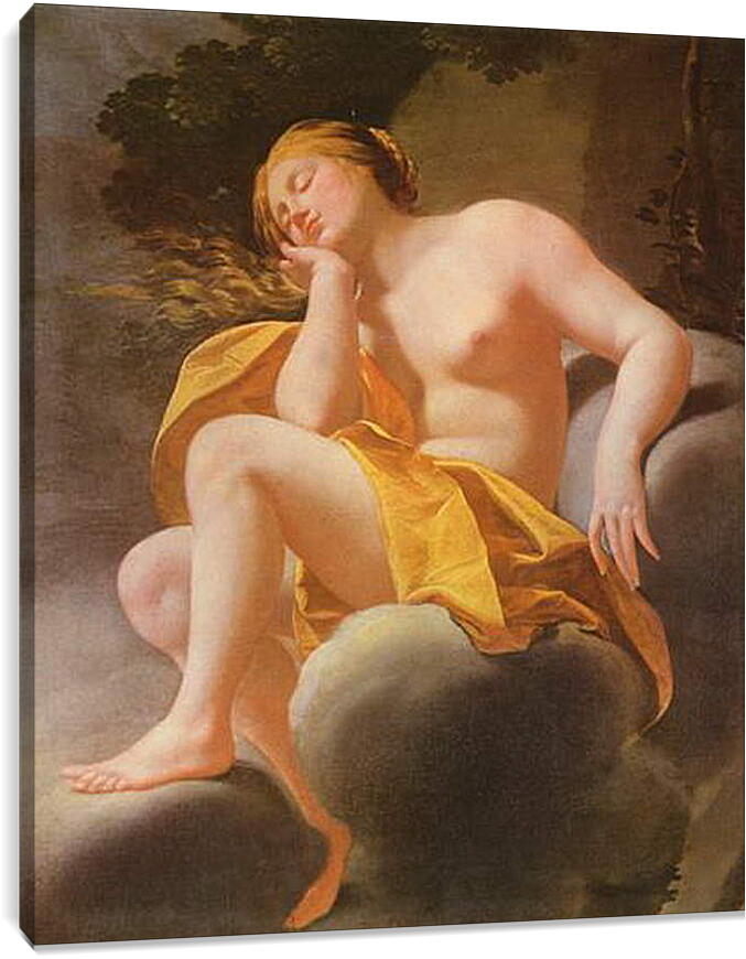 Постер и плакат - Венера, спящая на облаках. Адольф Вильям Бугро