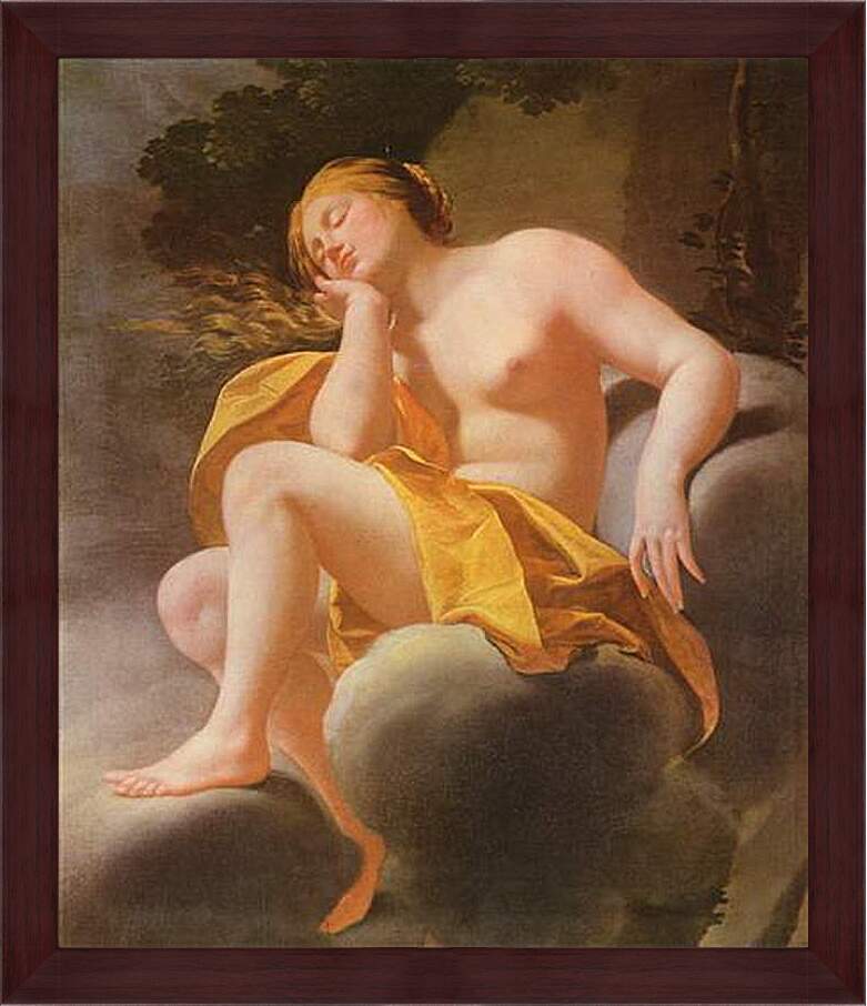 Картина в раме - Венера, спящая на облаках. Адольф Вильям Бугро