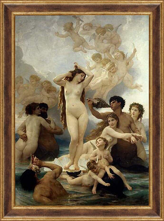 Картина в раме - Birth of Venus - Рождение Венеры. Адольф Вильям Бугро