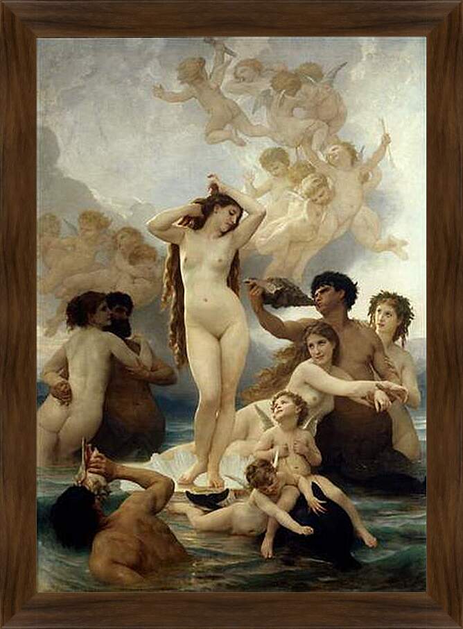 Картина в раме - Birth of Venus - Рождение Венеры. Адольф Вильям Бугро