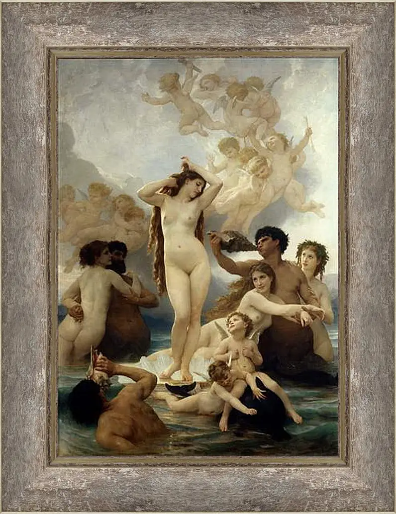 Картина в раме - Birth of Venus - Рождение Венеры. Адольф Вильям Бугро