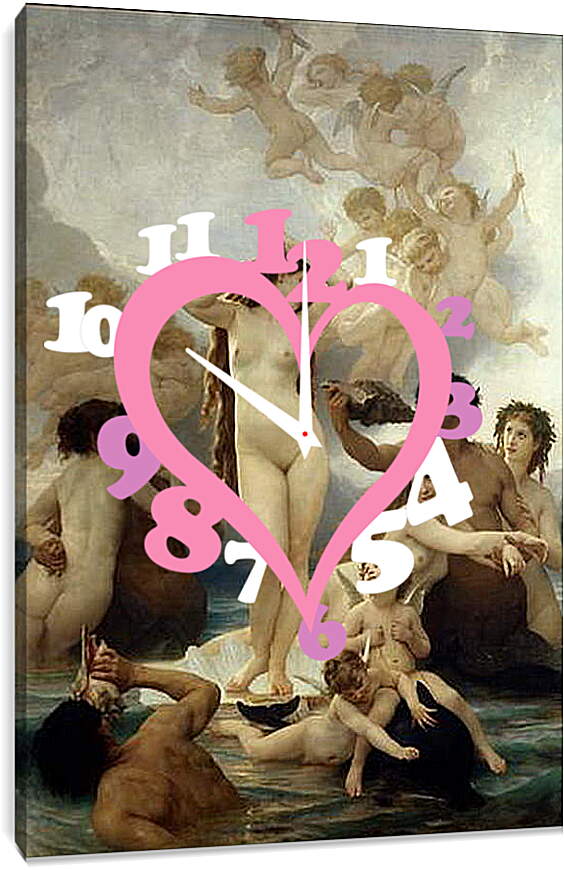 Часы картина - Birth of Venus - Рождение Венеры. Адольф Вильям Бугро