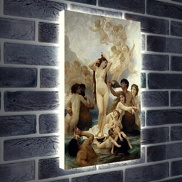 Лайтбокс световая панель - Birth of Venus - Рождение Венеры. Адольф Вильям Бугро