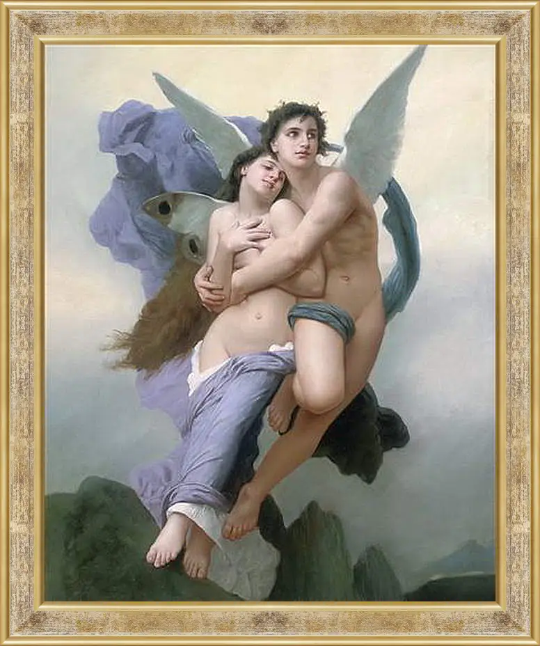 Картина в раме - The Abduction of Psyche - Похищение Психеи. Адольф Вильям Бугро