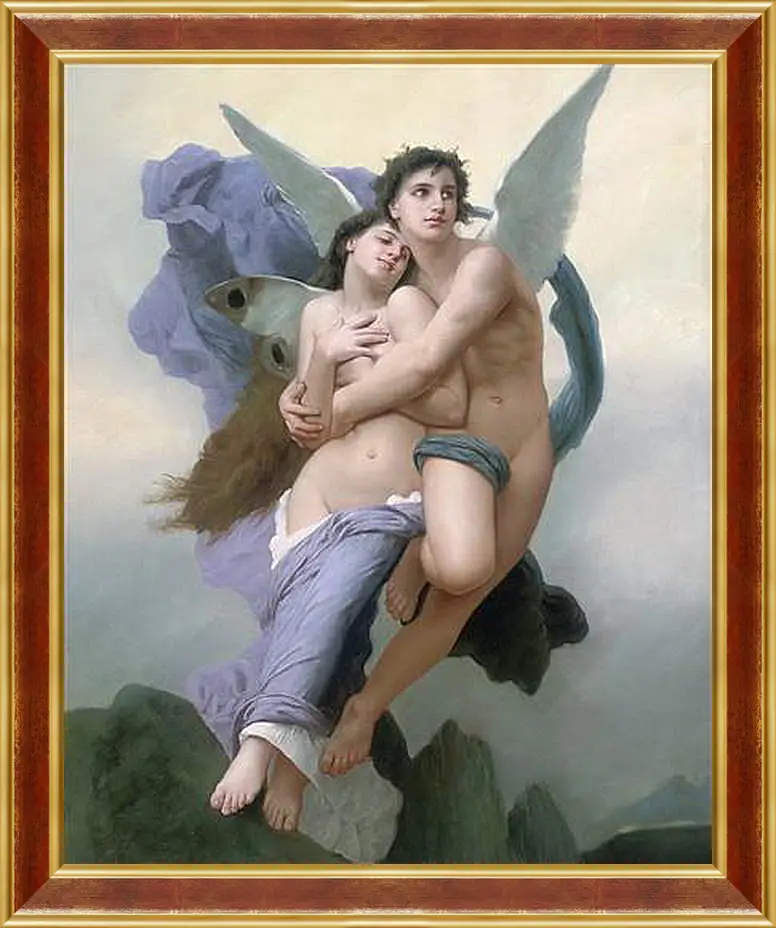 Картина в раме - The Abduction of Psyche - Похищение Психеи. Адольф Вильям Бугро