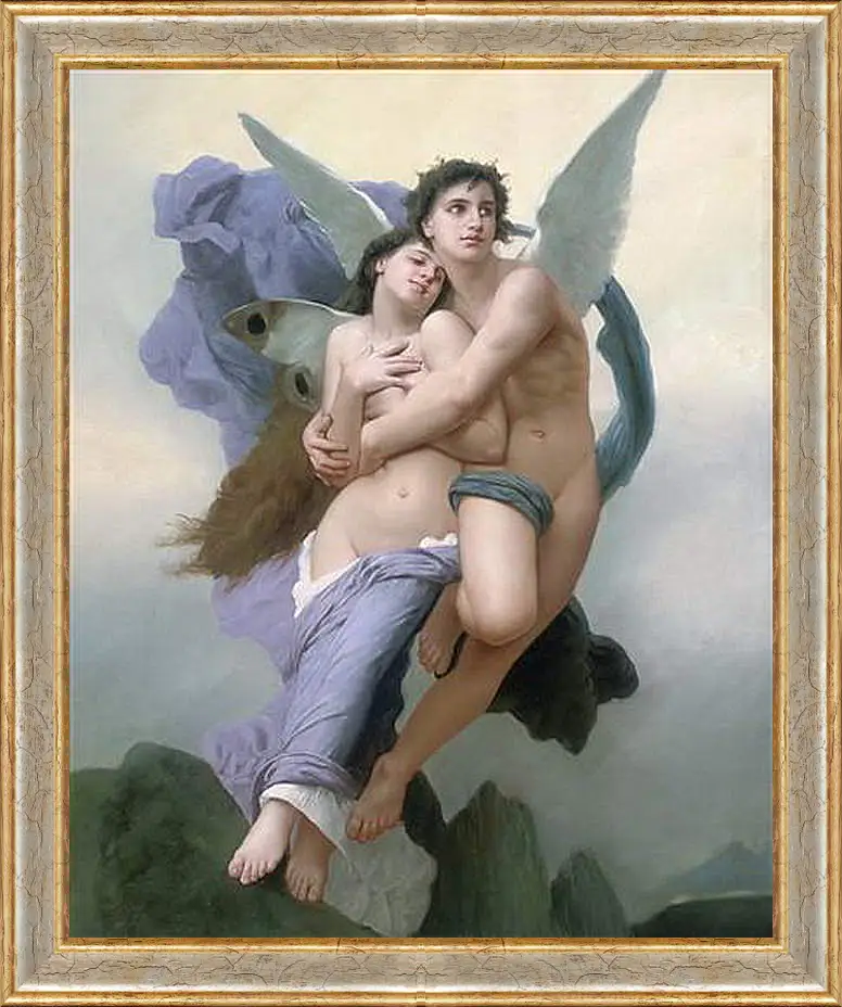 Картина в раме - The Abduction of Psyche - Похищение Психеи. Адольф Вильям Бугро