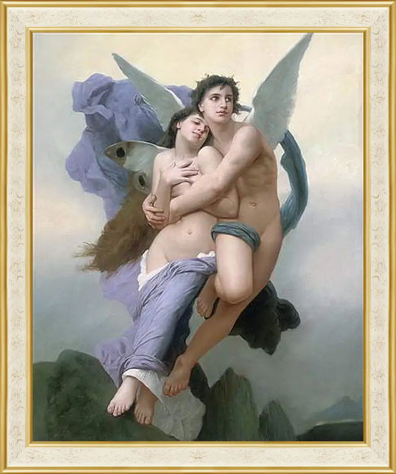 Картина в раме - The Abduction of Psyche - Похищение Психеи. Адольф Вильям Бугро