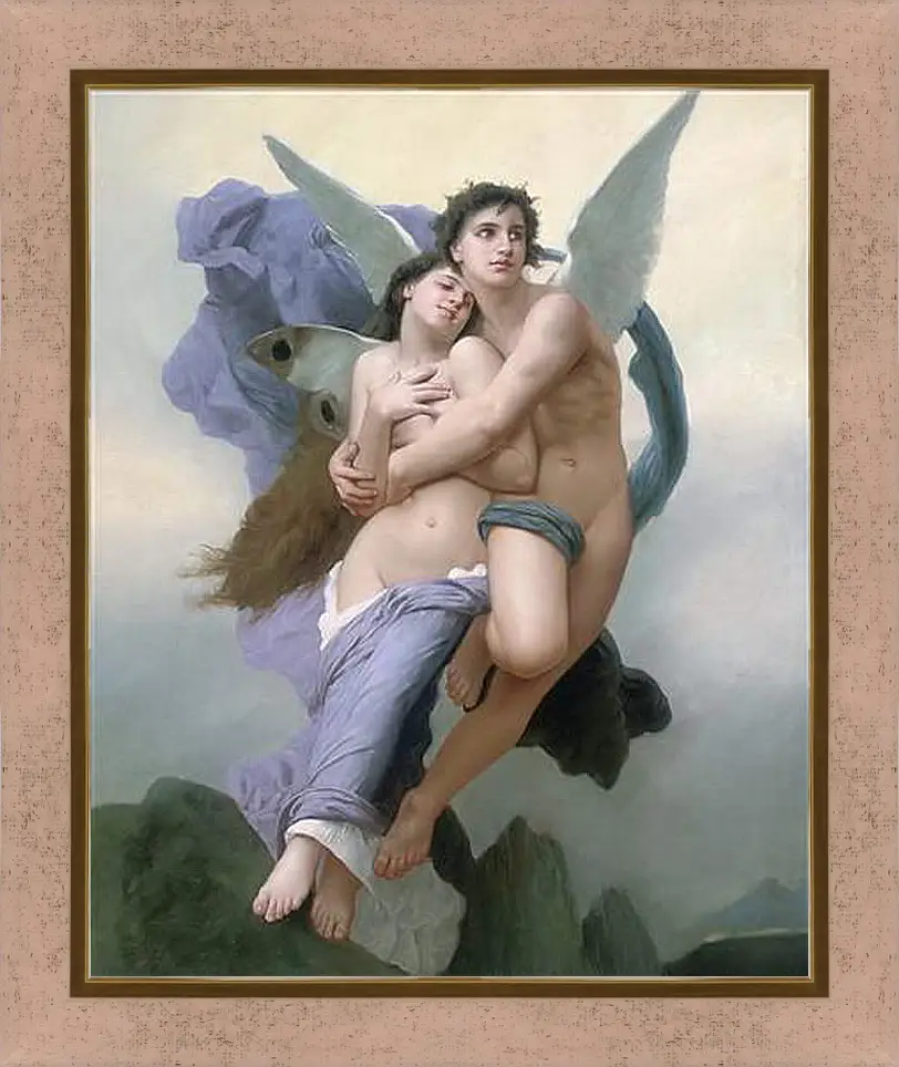 Картина в раме - The Abduction of Psyche - Похищение Психеи. Адольф Вильям Бугро