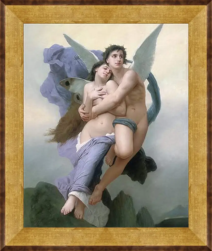 Картина в раме - The Abduction of Psyche - Похищение Психеи. Адольф Вильям Бугро