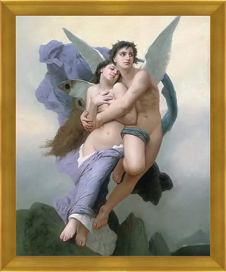 Картина в раме - The Abduction of Psyche - Похищение Психеи. Адольф Вильям Бугро