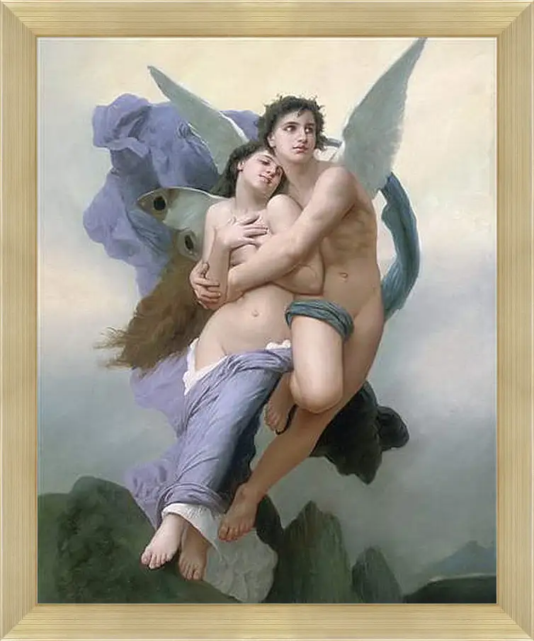 Картина в раме - The Abduction of Psyche - Похищение Психеи. Адольф Вильям Бугро