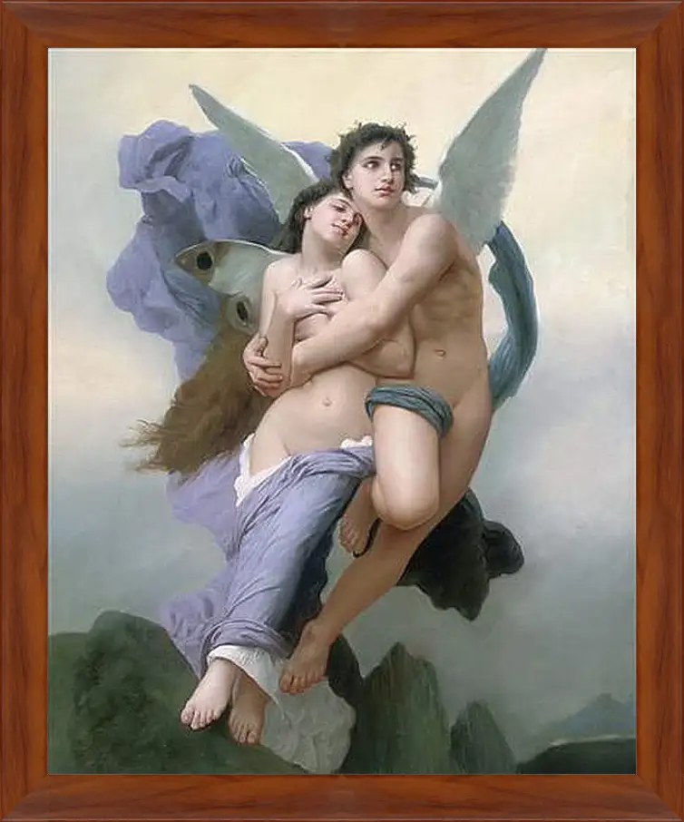 Картина в раме - The Abduction of Psyche - Похищение Психеи. Адольф Вильям Бугро