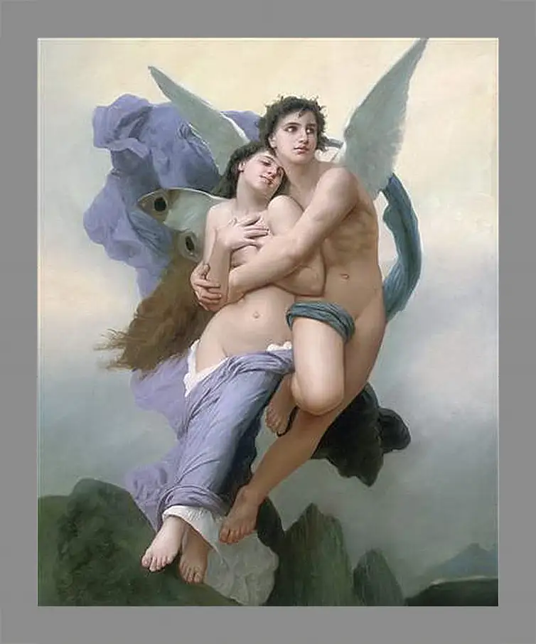 Картина в раме - The Abduction of Psyche - Похищение Психеи. Адольф Вильям Бугро