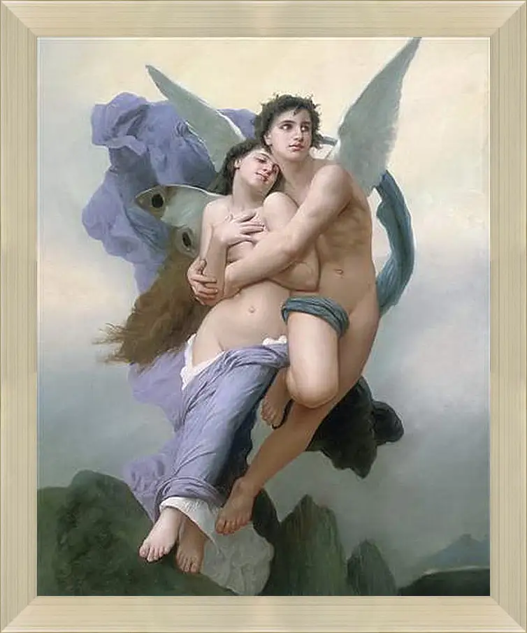 Картина в раме - The Abduction of Psyche - Похищение Психеи. Адольф Вильям Бугро